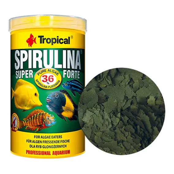 Ração Para Peixes Tropical Super Spirulina Forte Flakes 50g Foto 1