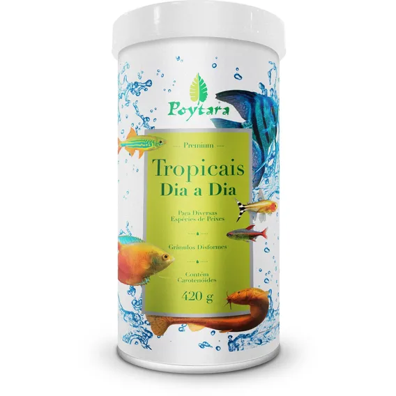 Raçao Poytara Tropicais Dia A Dia 420g Peixes Aquario Foto 1