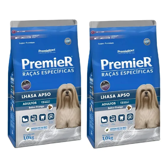 Ração Premier Cão Lhasa Apso Adulto 1kg Kit 2 Unidades Foto 1