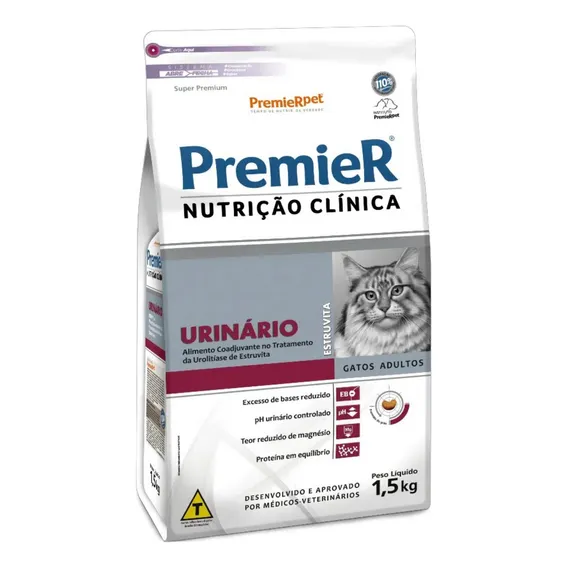 Ração Premier Nutrição Clínica Urinário Para Gatos 1,5 Kg Foto 1