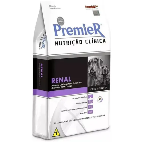 Ração Premier Renal Nutrição Clínica Para Cães Adultos 10kg Foto 1