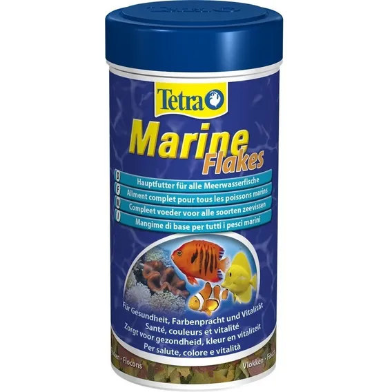 Ração Tetra Marine Flakes 52g Ração Em Flocos Marinho Foto 1