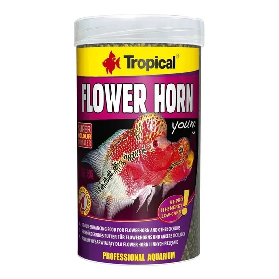 Ração Tropical Ciclideo Flower Horn Pellet Young 380g Foto 1