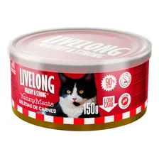 Ração Úmida Livelong Gatos Delícias De Carnes 150g Foto  mini 1