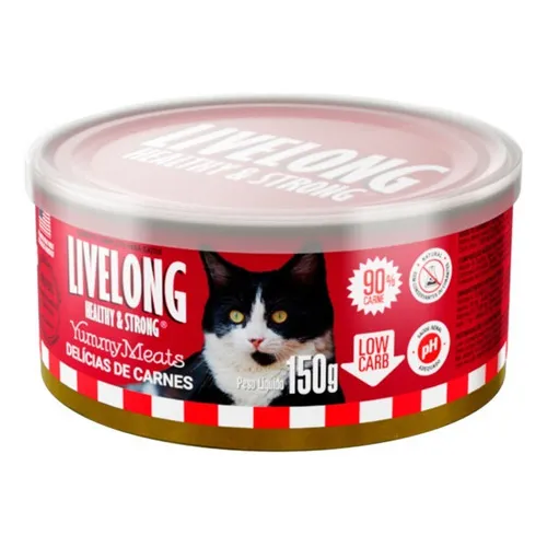 Ração Úmida Livelong Gatos Delícias De Carnes 150g Foto 1