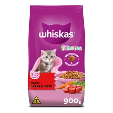 Ração Whiskas Para Gatos Filhotes Sabor Carne e Leite 900g Foto  mini 1