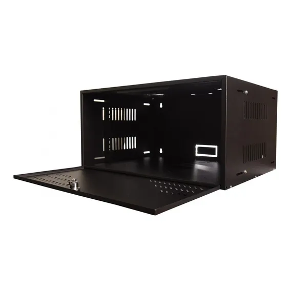 Rack 5u Caixa Mini Organizador Ipec Para Dvr Cftv Telecom Cor Preto Foto 1