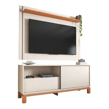 Rack Bancada Com Painel Para Tv Até 55 Polegadas Madeir/off Foto  mini 1