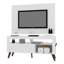 Rack Com Painel Dinamarca Até 55 Polegadas Branco Foto  mini 1
