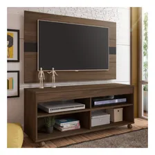 Rack Com Painel Para AtĂ© 42 Polegadas Cross Ii Artely Djwt Cor AmĂȘndoa/Preto Foto mini 4