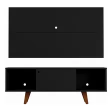 Rack Com Painel Para Tv Até 42 Polegadas Simon Preto 135 Cm Foto mini 3