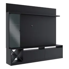 Rack Com Painel Para Tv Até 50 Polegadas Com Adega E Cor Preto Foto mini 2