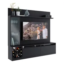 Rack Com Painel Para Tv Até 50 Polegadas Com Adega E Cor Preto Foto mini 3