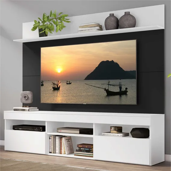 Rack Com Painel Tv 65 Madri Multim贸veis V3365 Foto 1