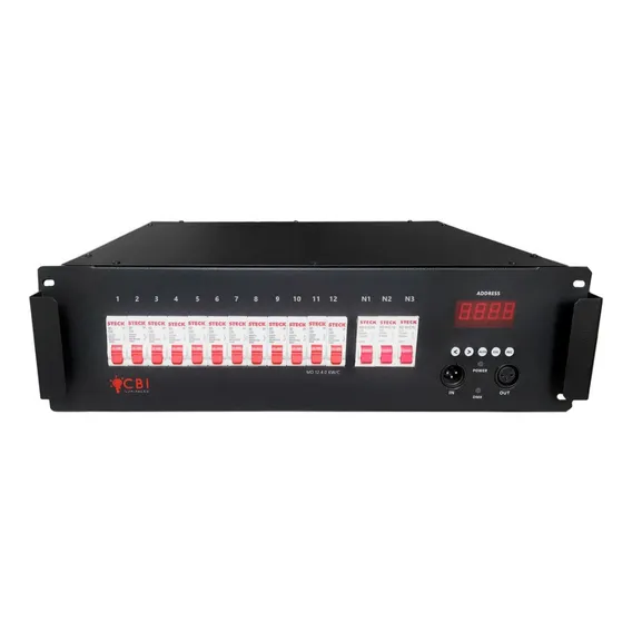 Rack Dimmer Digital 12 Canais Dmx 48.000w ' Cbi Iluminação Foto 1