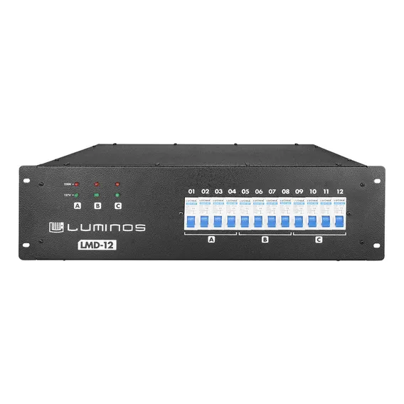 Rack M贸dulo Disjuntor Main Power 12 Canais Luminos Lmd-12 Foto 1