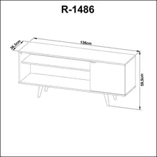 Rack Para Tv Até 42 Polegadas 1 Porta R1486 Wt Foto mini 4
