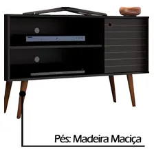 Rack Para Tv Até 42 Polegadas 1 Porta Retrô Jade Fcwt Cor Preto Foto mini  3