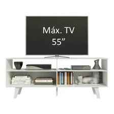 Rack Para Tv Até 55 Polegadas Madesa Oslo Com 2 Portas Cor Branco 6019091 Foto mini 4