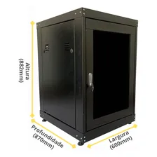 Rack Servidor Piso 16u X 870mm Flex Desmontável Padrão 19 Cor Preto Foto mini 1