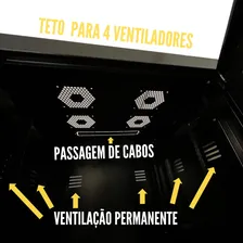 Rack Servidor Piso 16u X 870mm Flex Desmontável Padrão 19 Cor Preto Foto mini 2