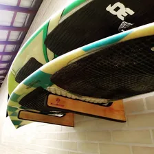 Rack & Suporte Parede P/2 Pranchas De Surf Em Madeira Foto mini 4