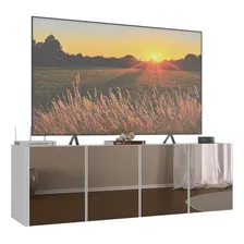 Rack Tv Até 50 Pol Suspenso C/ Espelhos Multimóveis Mp1081 Cor Branco Foto mini 2