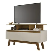 Rack Tv At茅 50 Polegadas 2 Portas Retr么 Multim贸veis Cr45294 Cor Cinamomo/Off white Foto mini 2