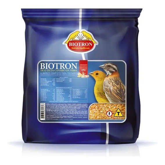 Ração Biotron - Tico-tico E Canário Da Terra - 500g Foto 1