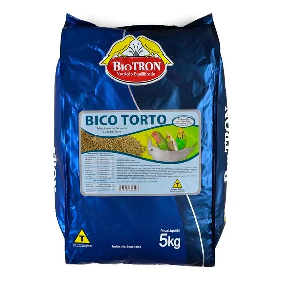 Ração Extrusada Bico Torto 5kg - Biotron Foto 1