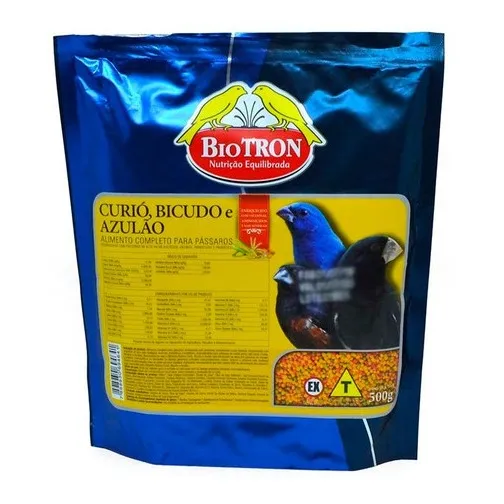 Ração Extrusada Para Curió , Bicudo E Azulão 500g - Biotron Foto 1