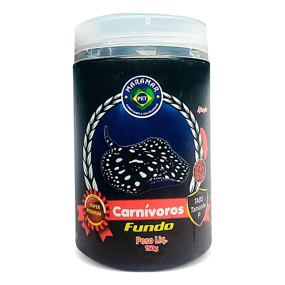Ração Maramar Carnivoros De Fundo 150g Com Alho Foto 1