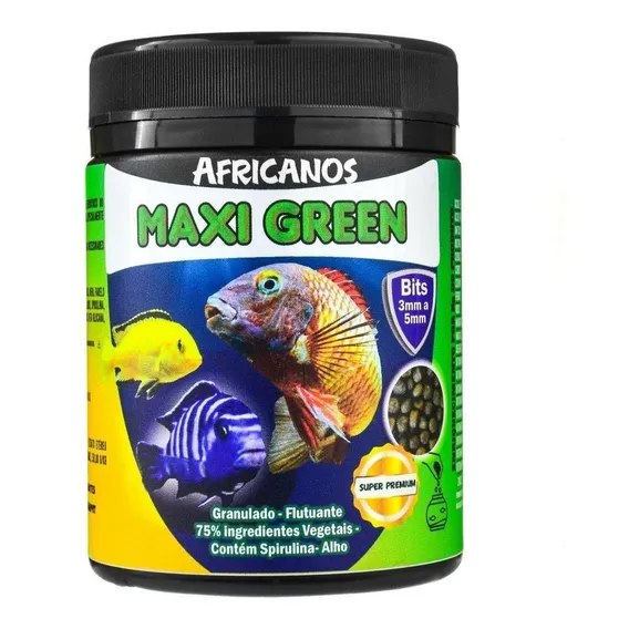Ração Maxi Green 75% Vegetal 110g Maramar Foto 1