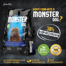 Ração Monster Dog 15 Kg Natural 38% Proteína Sem Transgênico Foto mini 3