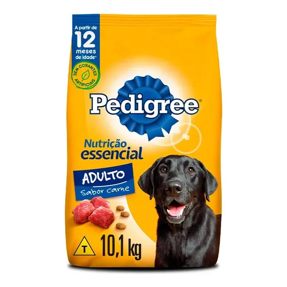 Ração Pedigree Nutrição Essencial Carne Cães Adultos 10,1kg Foto 1