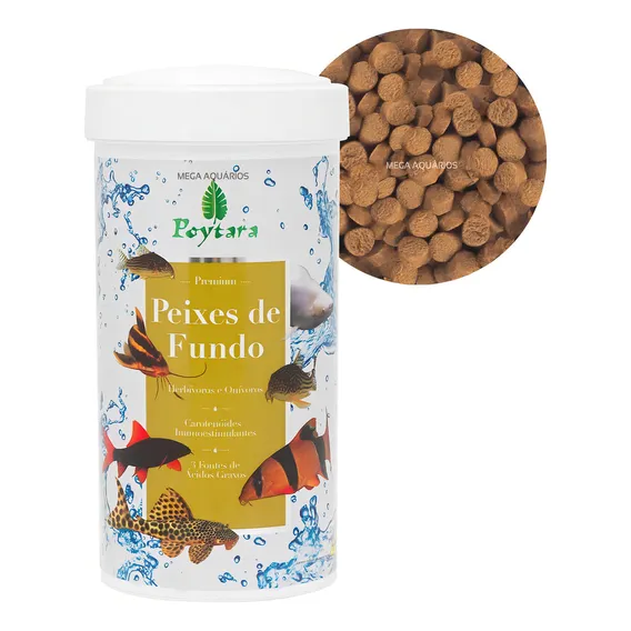 Ração Poytara Peixes De Fundo 135g Foto 1