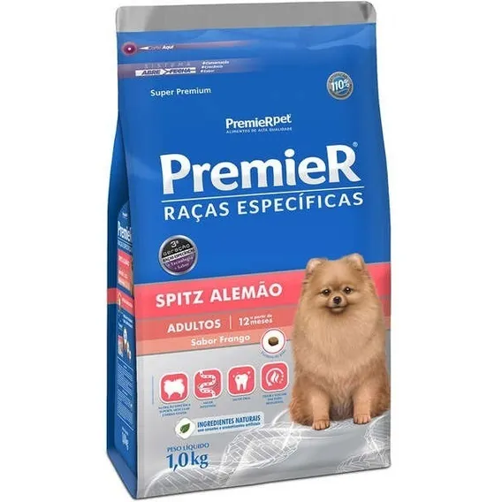 Ração Premier Raças Especificas Caes Adulto Spitz Alemao 1 Kg Foto 1