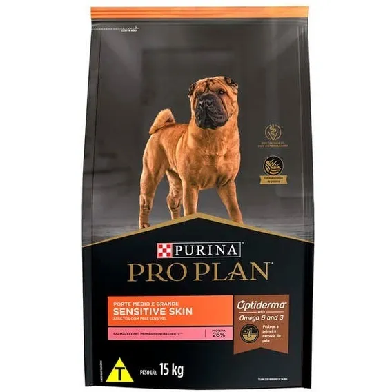 Ração Proplan Adult Cães Sensitive Raça Md E Gr 15kg Foto 1