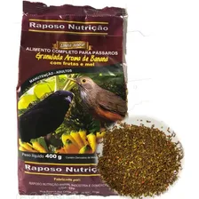 Ração Sabiá Granulada Banana 400g Pássaro Preto Raposo Un08 Foto mini  2