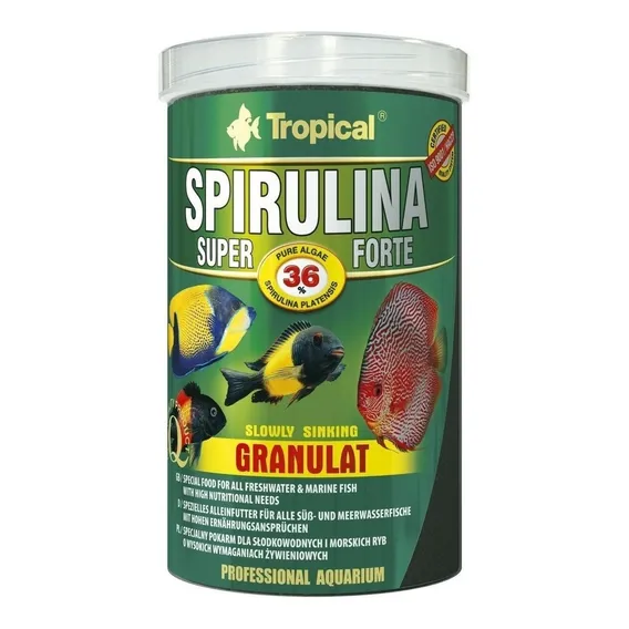 Ração Tropical Spirulina Super Forte Granulat 60g Ciclideos Foto 1