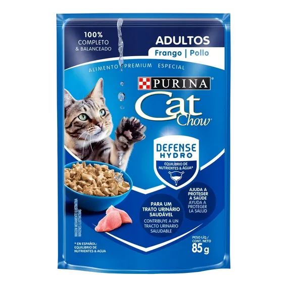 Ração Úmida Nestlé Purina Cat Chow Sachê Adultos Frango Foto 1
