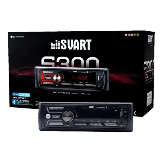 Rádio Automotivo S300 Svart Foto 1