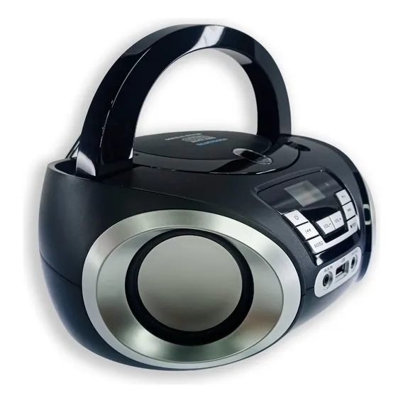 Radio Bombox Micro System Toca Cd Usb Bluetooth Fm Auxiliar Cor Preto Foto 1