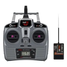 Rádio Controle Hotrc Ht-6 C/ Receptor 2.4g - 6 Canais Cor Cinza Foto  mini 1