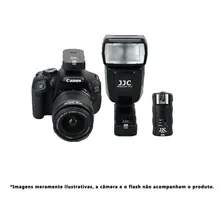 Radio Flash 2 Receptores Canon Nikon Pentax Fuji 16 Canais Cor Preto Foto mini 4