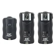 Radio Flash 2 Receptores Canon Nikon Pentax Fuji 16 Canais Cor Preto Foto mini 1