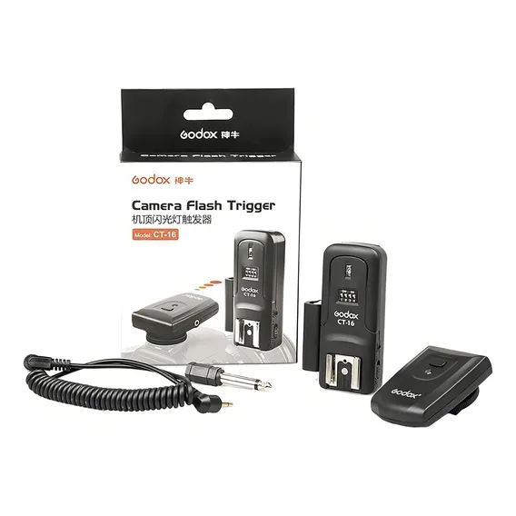 Radio Flash Godox Ct16 Canais Com Transmissor E Receptor Cor Preto Foto 1