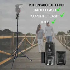 Rádio Flash Godox Ct16 Com Suporte Para Flash E Tripé 2m Foto mini 2