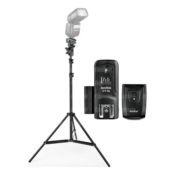 Rádio Flash Godox Ct16 Com Suporte Para Flash E Tripé 2m Foto 1