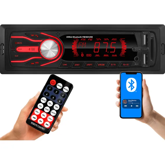Rádio Mp3 Player Som Automotivo First Option 5566 Bluetooth 1 Din Foto 1